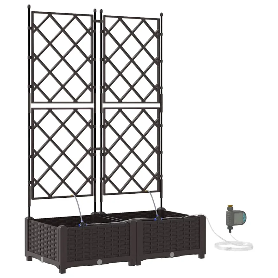 Cache-pot de jardin 2 pc Marron 80 x 40 x 126 cm PP - 2