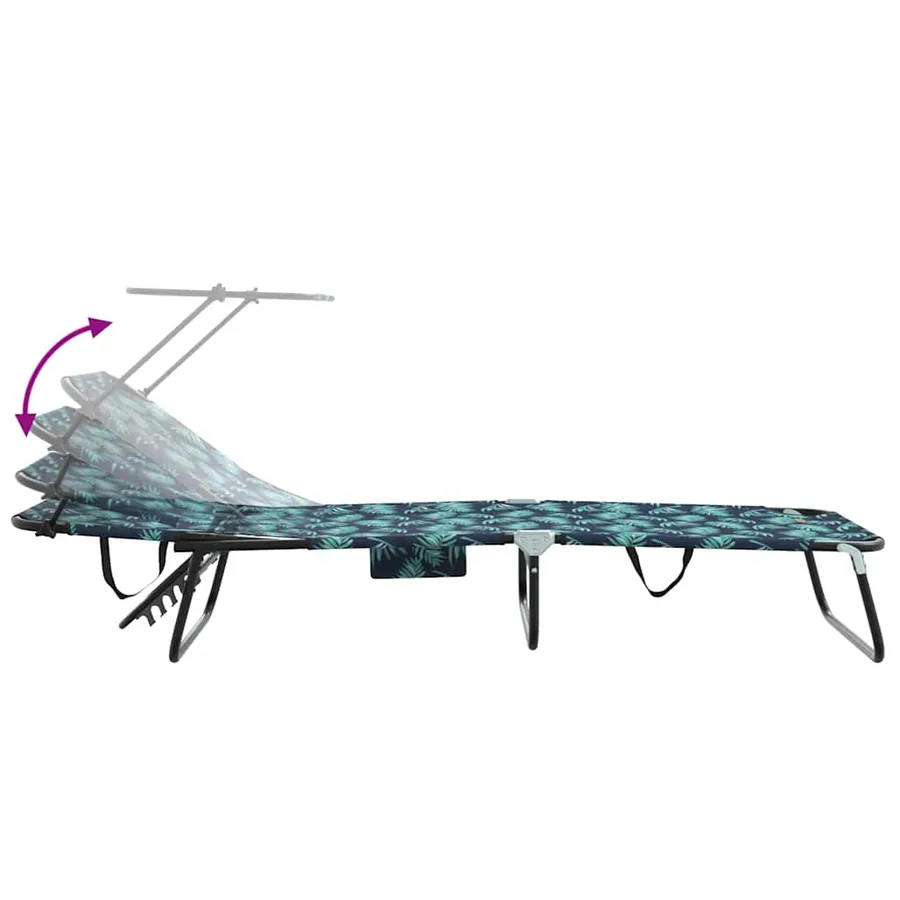Chaise longue pliante 2 pcs Multicolore 190 x 57 x 81 cm oxford - 10