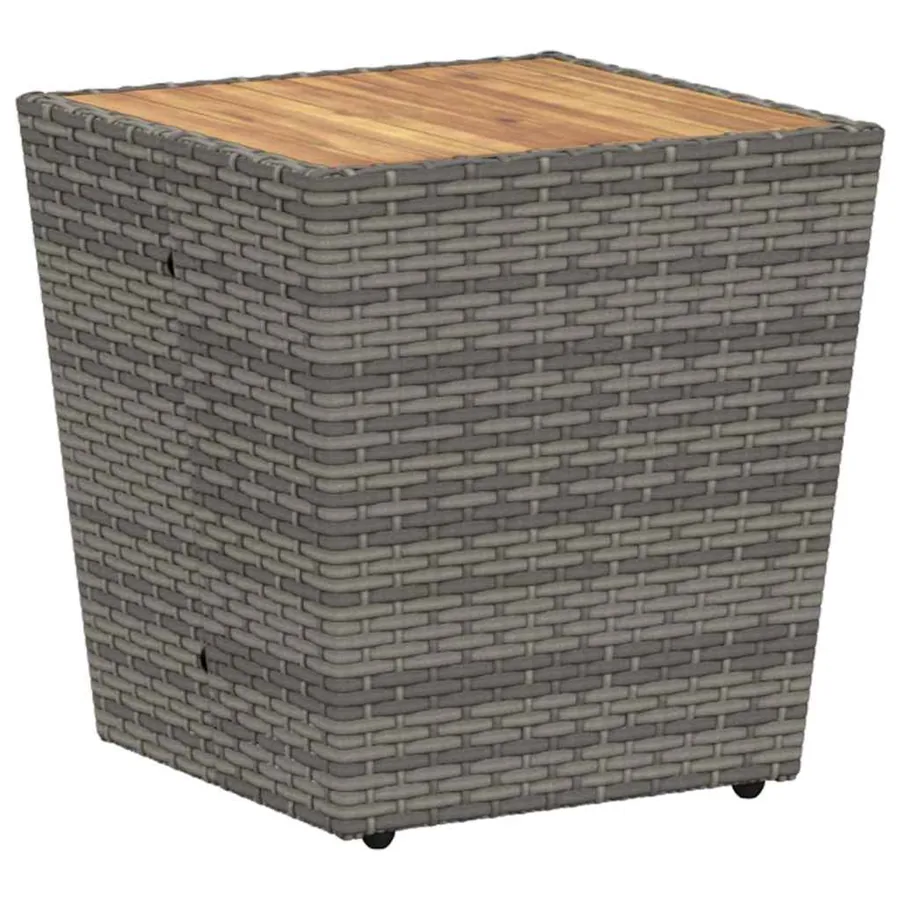 Ensemble bistro de jardin 3 pcs Gris polyrotin - 5