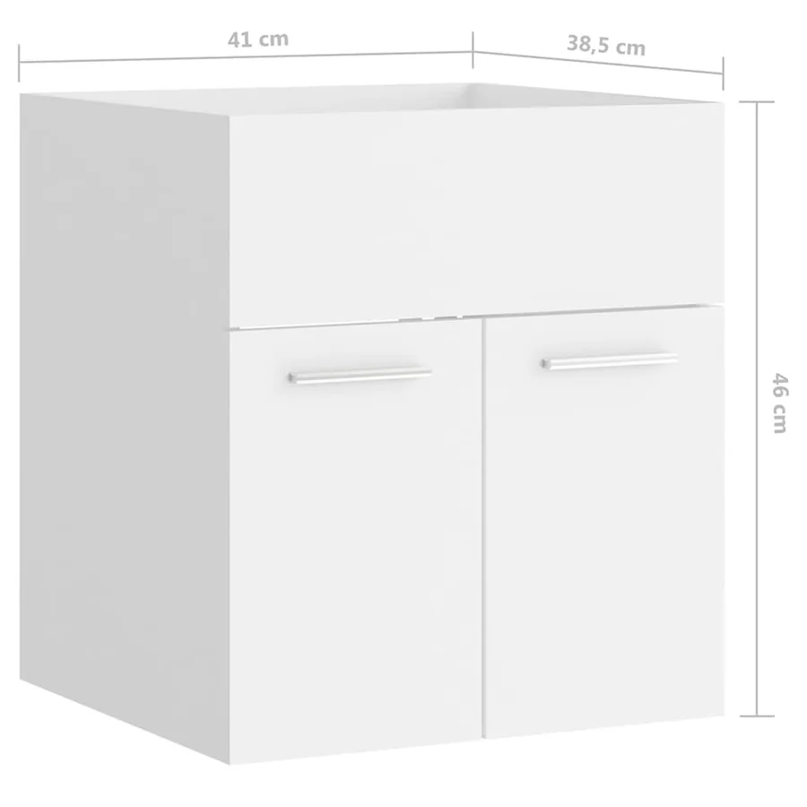 Ensemble de meubles de salle de bain Blanc Aggloméré - 18