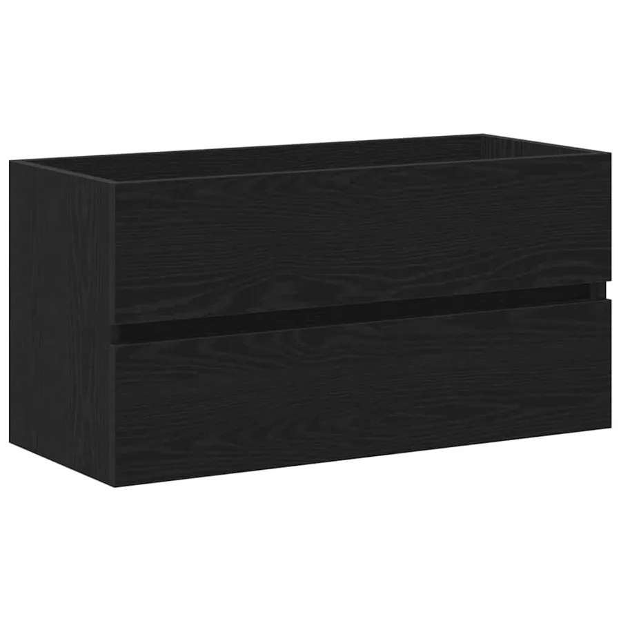 Meuble de Lavabo de Salle de Bain Chêne noir 90 x 38,5 x 45 cm - 2