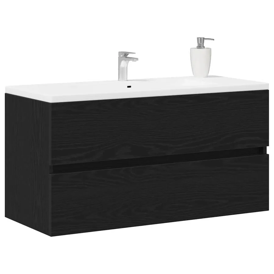Meuble de Lavabo de Salle de Bain Chêne noir 90 x 38,5 x 45 cm - 3