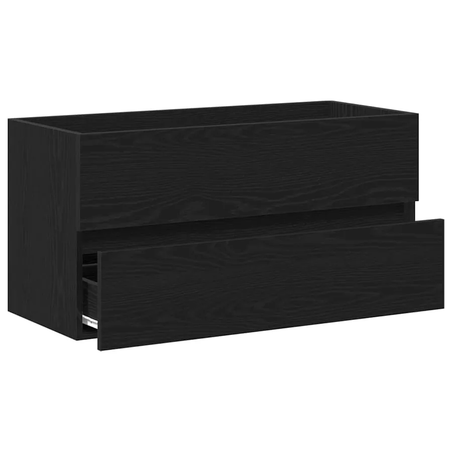 Meuble de Lavabo de Salle de Bain Chêne noir 90 x 38,5 x 45 cm - 5