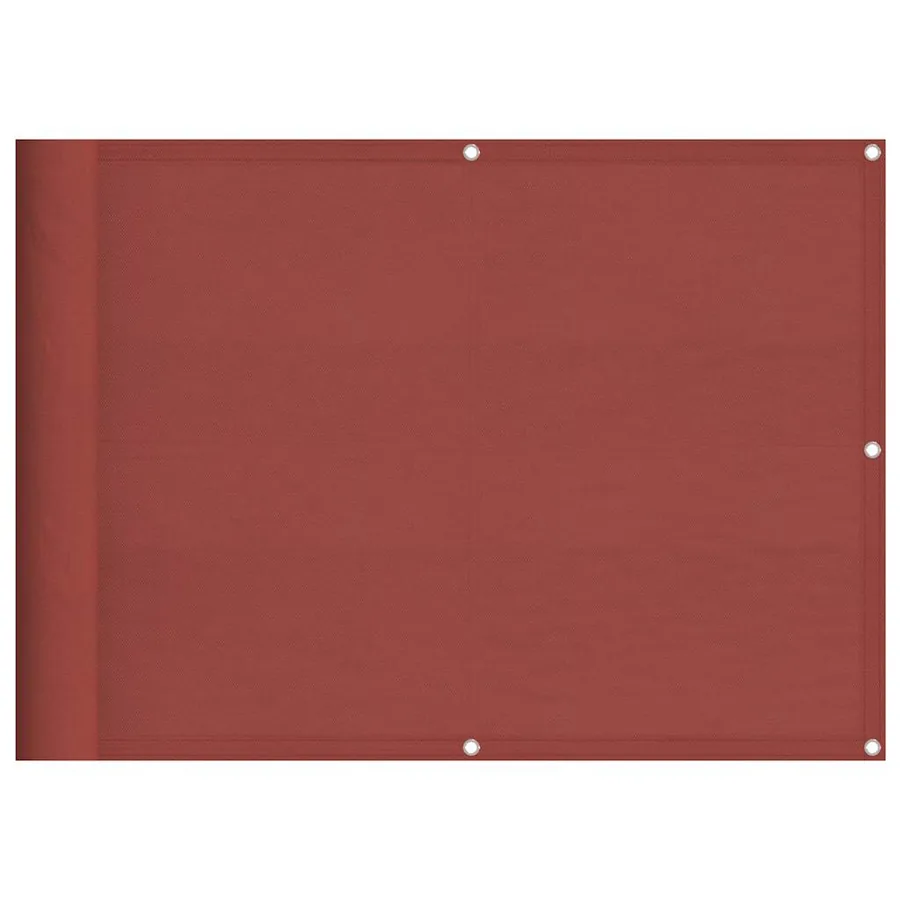 Paravent de balcon couleur terre cuite 75 x 1000 cm 100 % polyester Oxford - 2