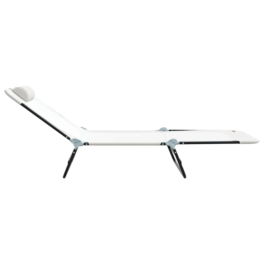 Chaise longue pliante Noir 182 x 55 x 85,5 cm Textilène - 50