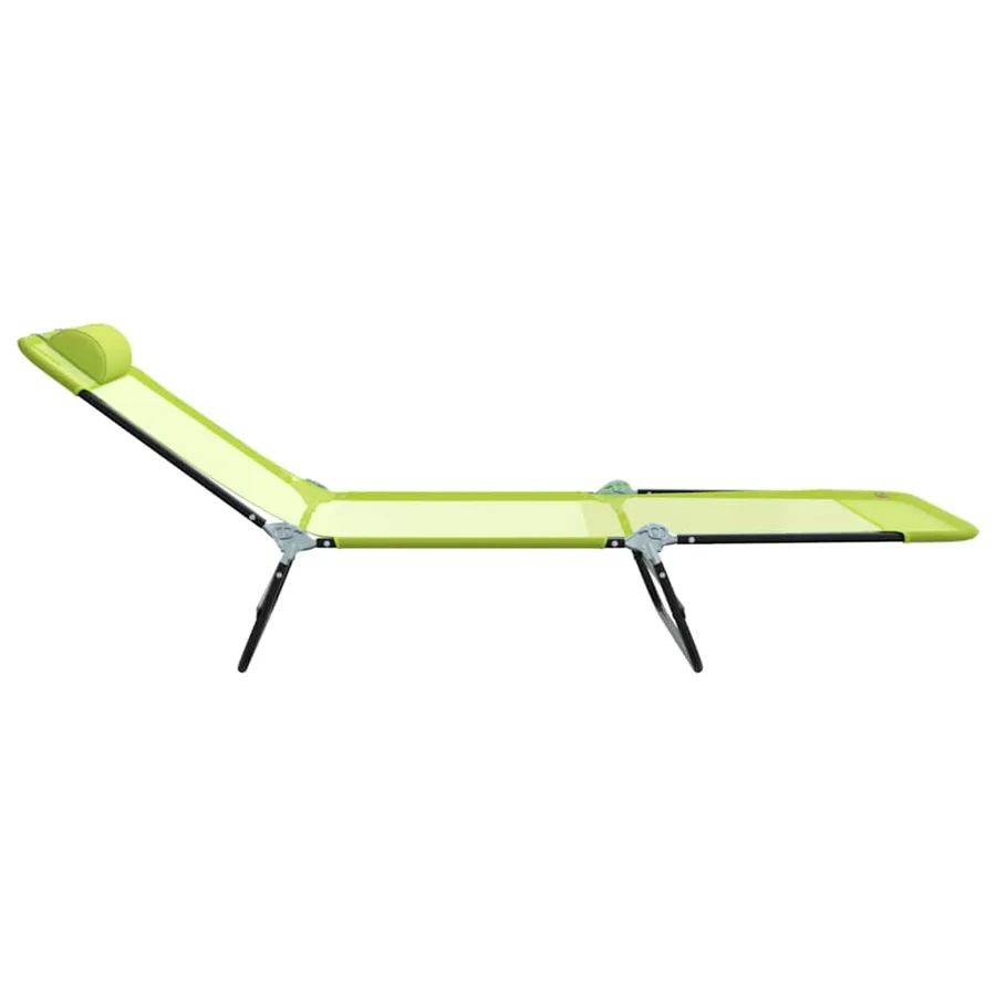 Chaise longue pliante Noir 182 x 55 x 85,5 cm Textilène - 73