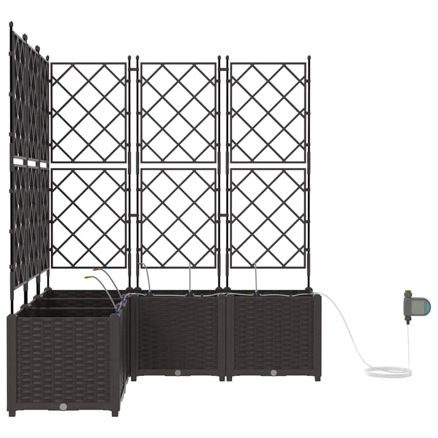 Cache-pot de jardin 5 pc Marron 120 x 120 x 142 cm PP - 6