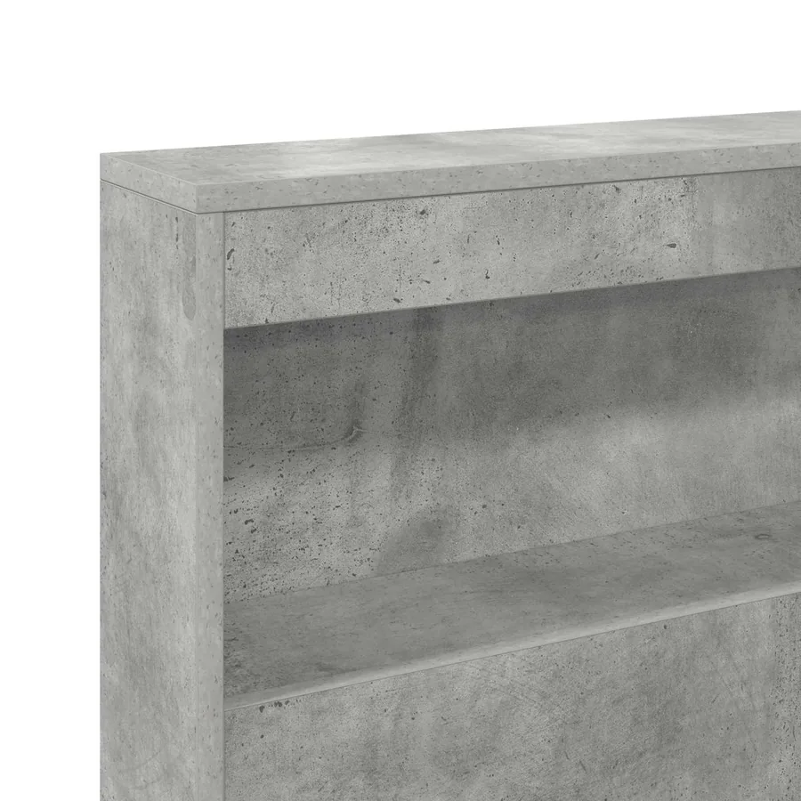 Tête de lit de rangement Gris béton 140 cm Bois d'ingénierie - 9