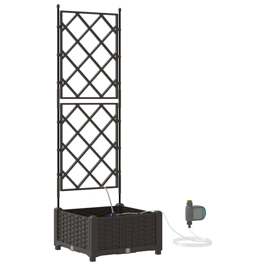 Cache-pot de jardin Marron 40 x 40 x 126 cm PP - 2