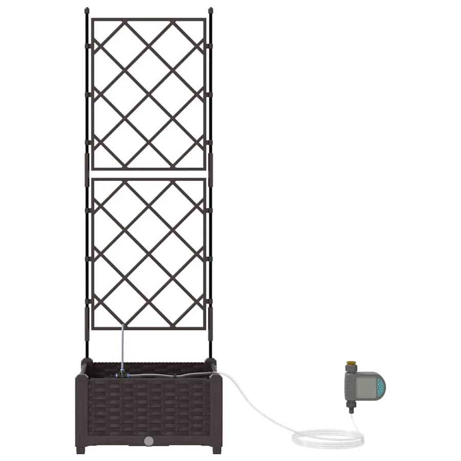 Cache-pot de jardin Marron 40 x 40 x 126 cm PP - 6