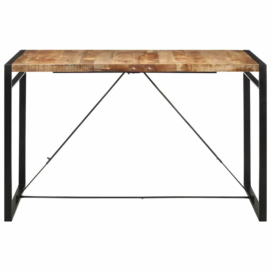 Table de bar 175x90x110 cm bois de manguier massif brut - 2