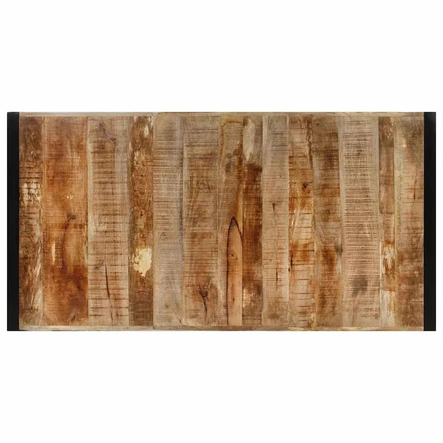 Table de bar 175x90x110 cm bois de manguier massif brut - 3
