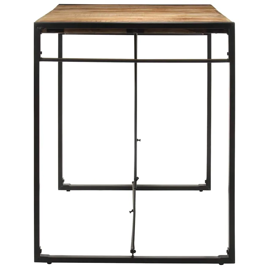 Table de bar 175x90x110 cm bois de manguier massif brut - 4