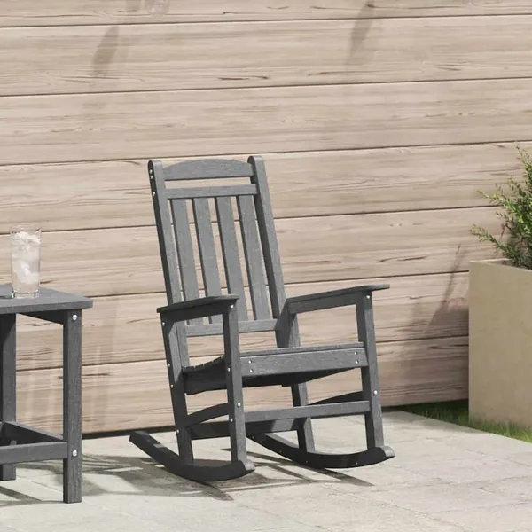 Chaise Berçante de Jardin Gris clair 92 x 70 x 108 cm HDPE