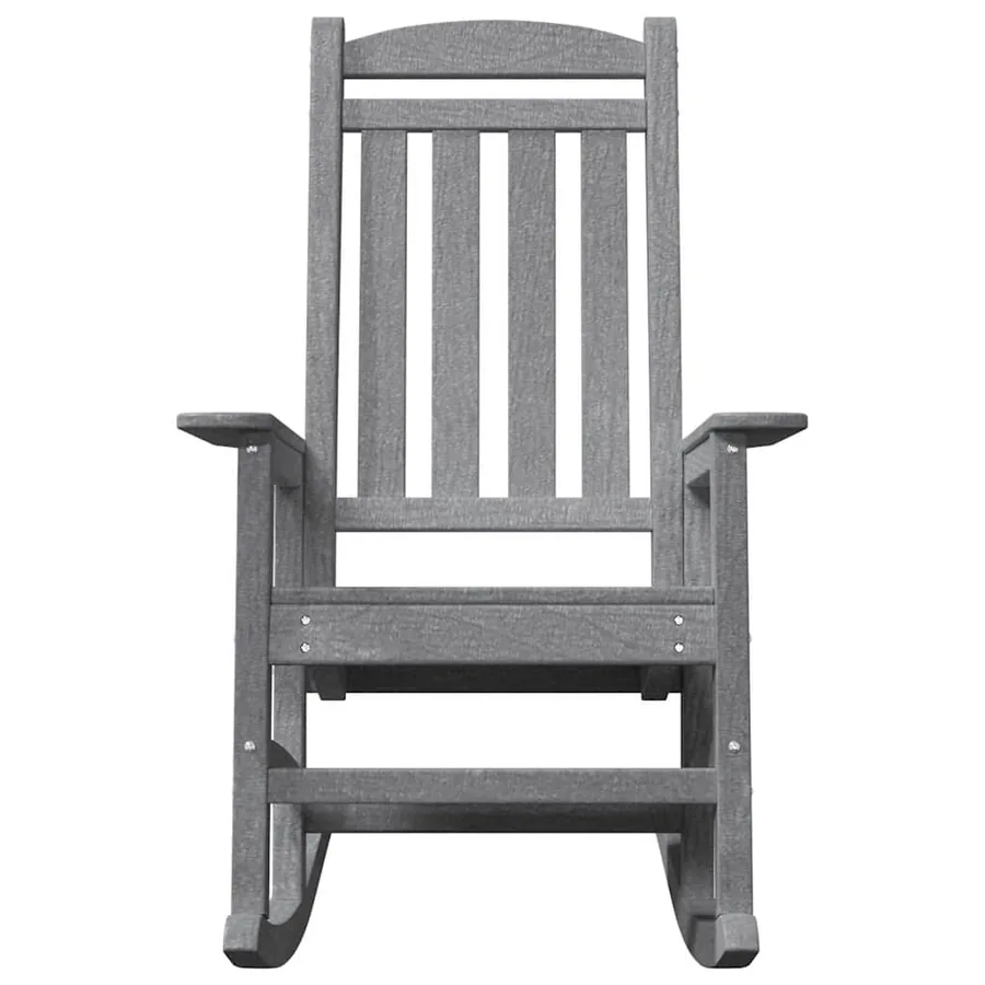 Chaise Berçante de Jardin Gris clair 92 x 70 x 108 cm HDPE - 4