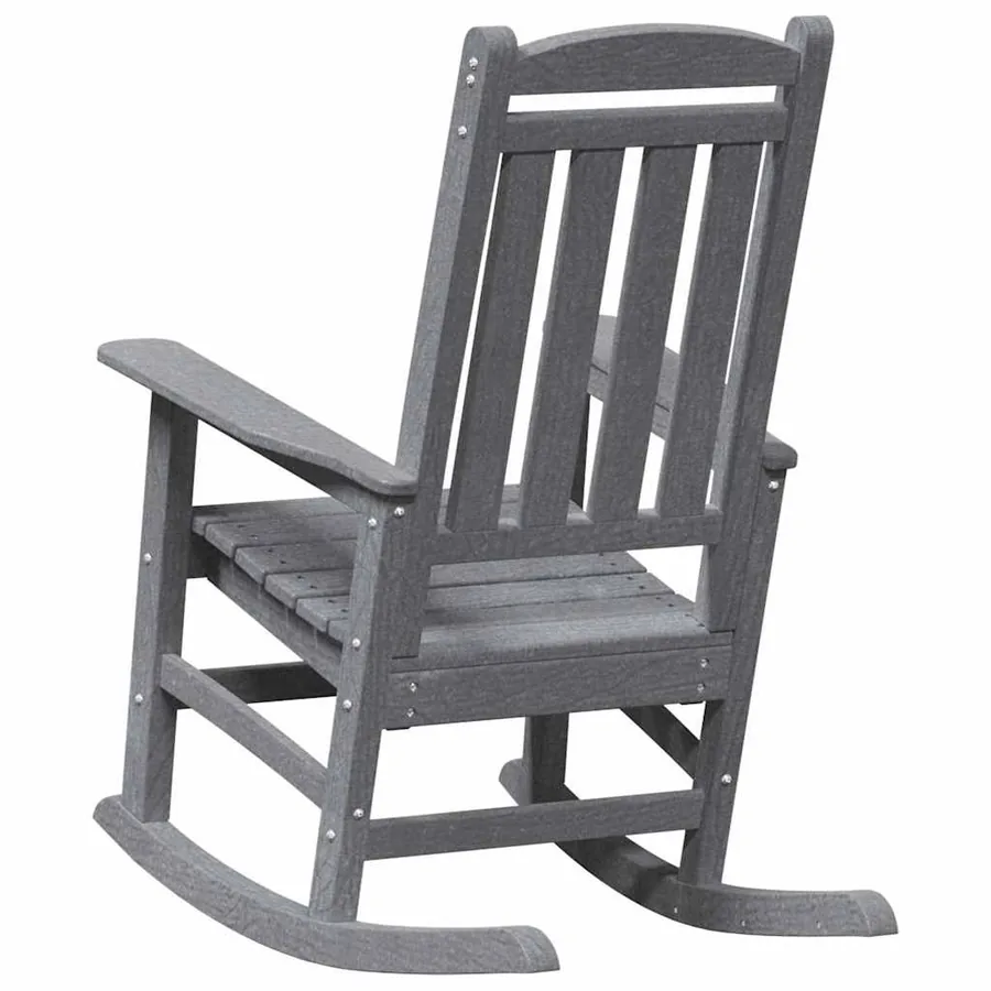 Chaise Berçante de Jardin Gris clair 92 x 70 x 108 cm HDPE - 6