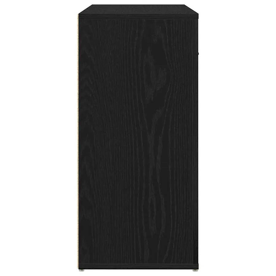 Buffet avec tiroir Chêne noir 80 x 33 x 70 cm Bois d'ingénierie - 7