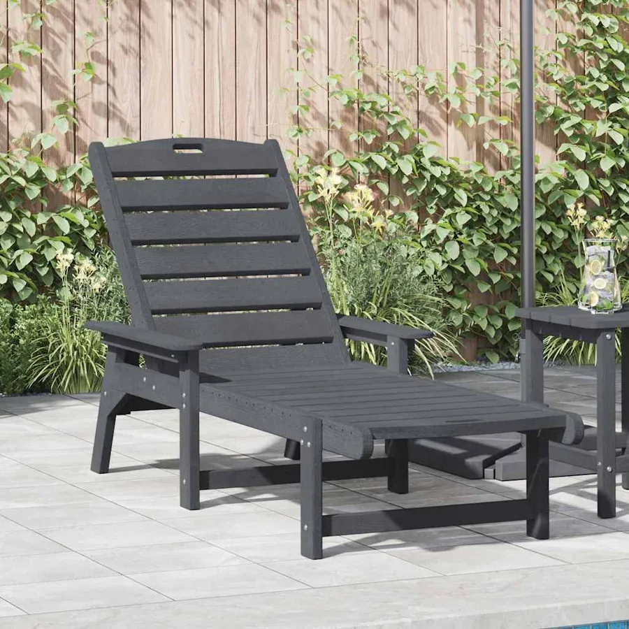 Transat Gris clair 195,5 x 53 x 98,5 cm HDPE