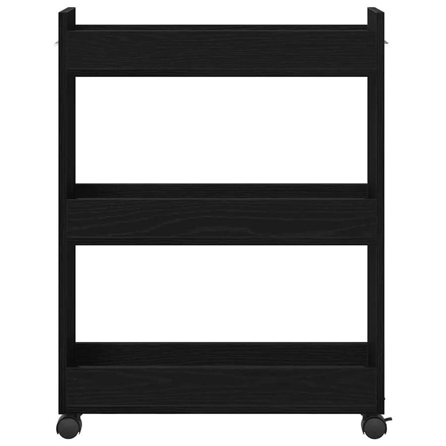 Armoire avec roue Chêne noir 60 x 22 x 79 cm - 6