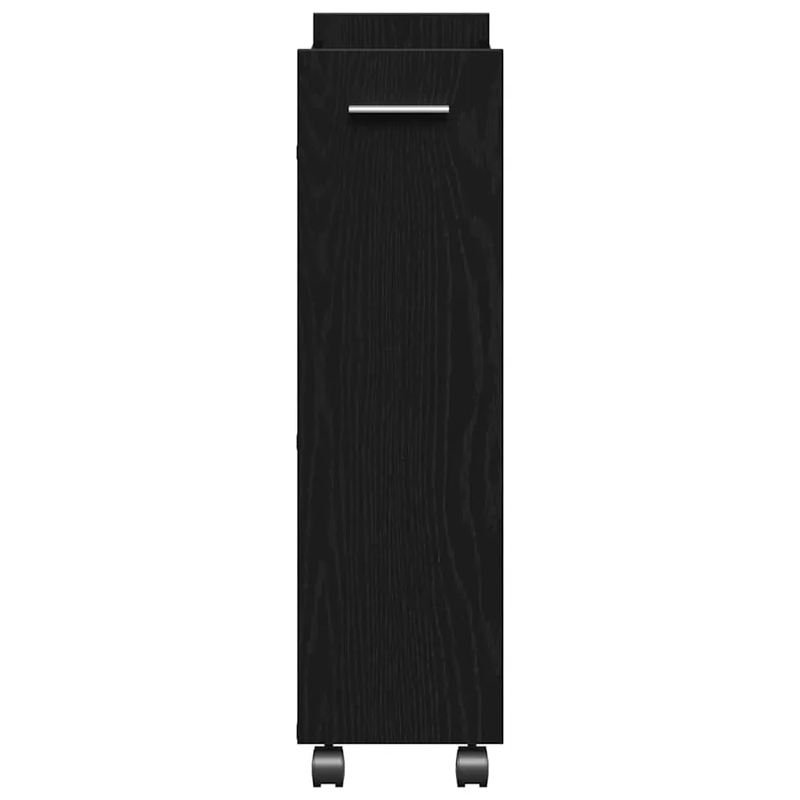 Armoire avec roue Chêne noir 60 x 22 x 79 cm - 7