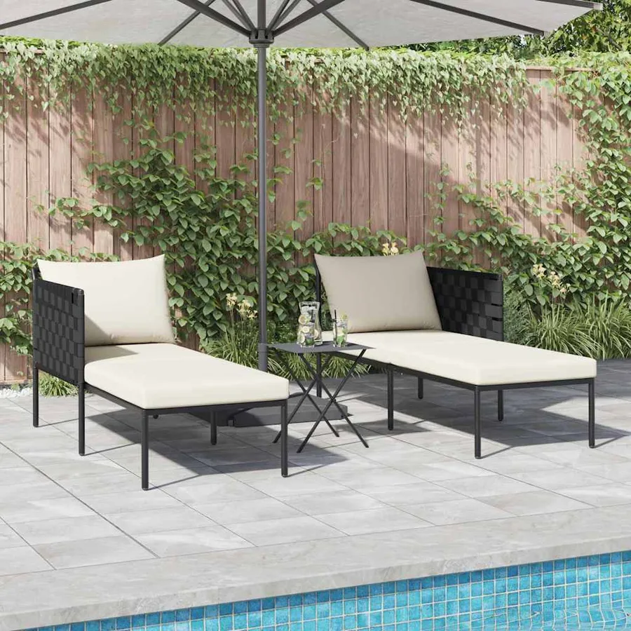 Transat Anthracite 153 x 115 x 69.5 cm Acier enduit de poudre - 3