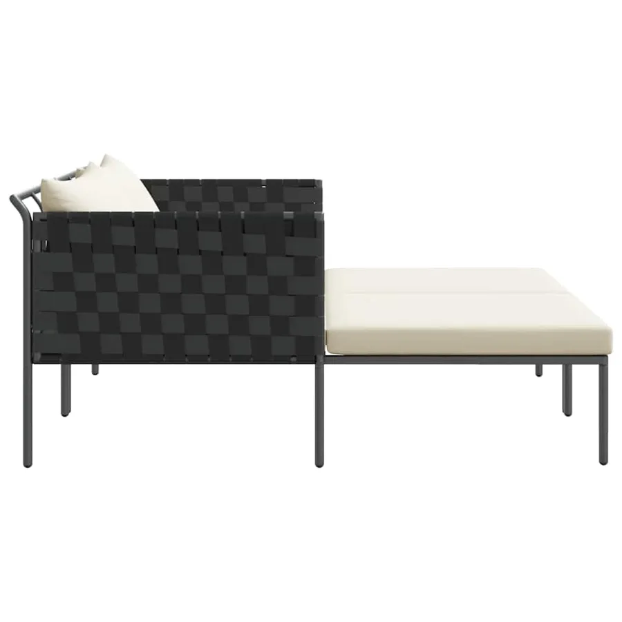 Transat Anthracite 153 x 115 x 69.5 cm Acier enduit de poudre - 7