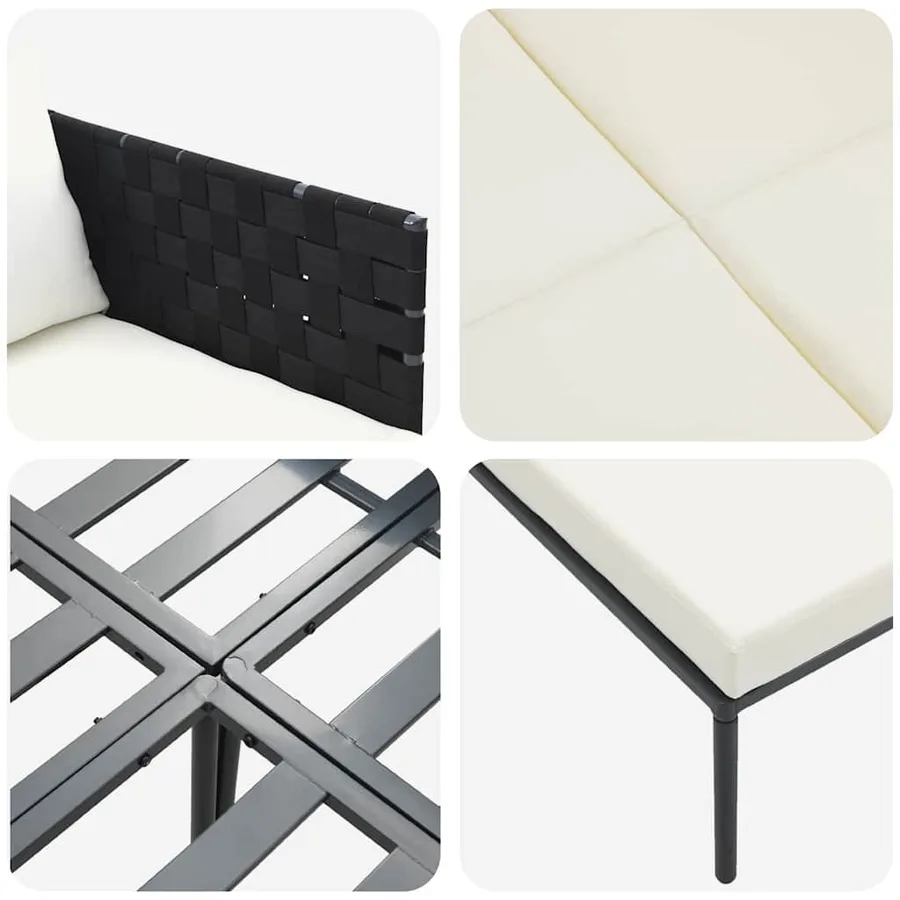 Transat Anthracite 153 x 115 x 69.5 cm Acier enduit de poudre - 9