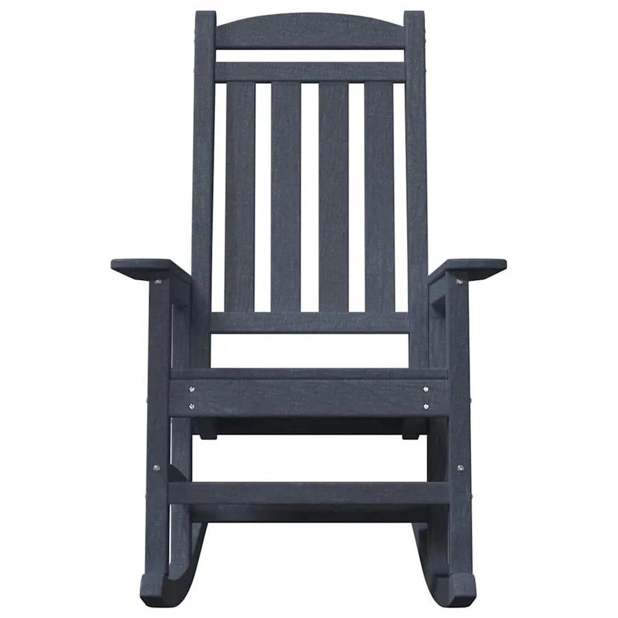 Chaise Berçante de Jardin Bleu marine 92 x 70 x 108 cm HDPE - 4