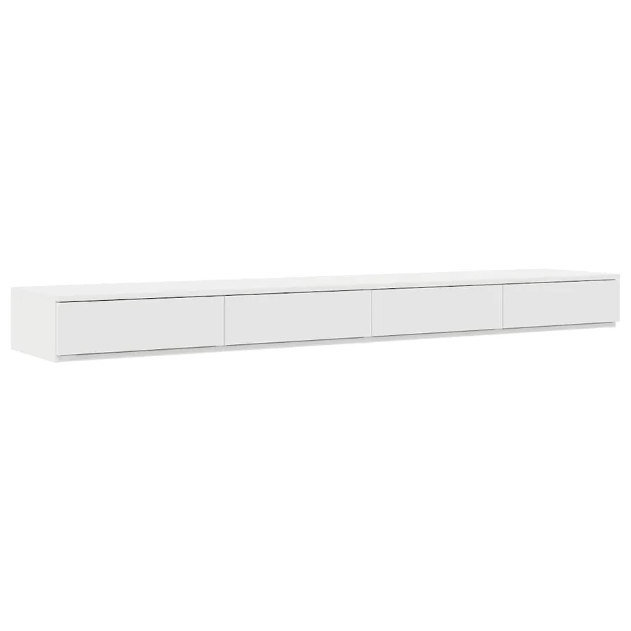 Cadre de lit avec rangement Blanc 200 cm Bois d'ingénierie - 4