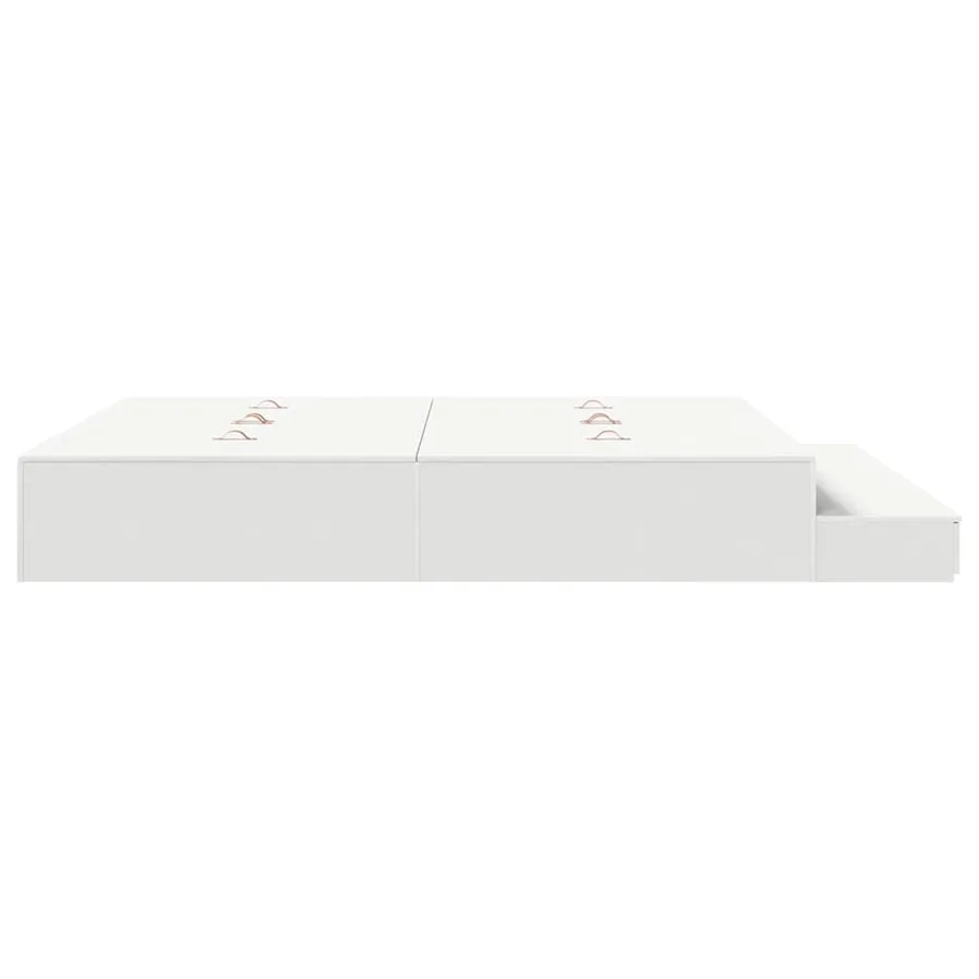 Cadre de lit avec rangement Blanc 200 cm Bois d'ingénierie - 6
