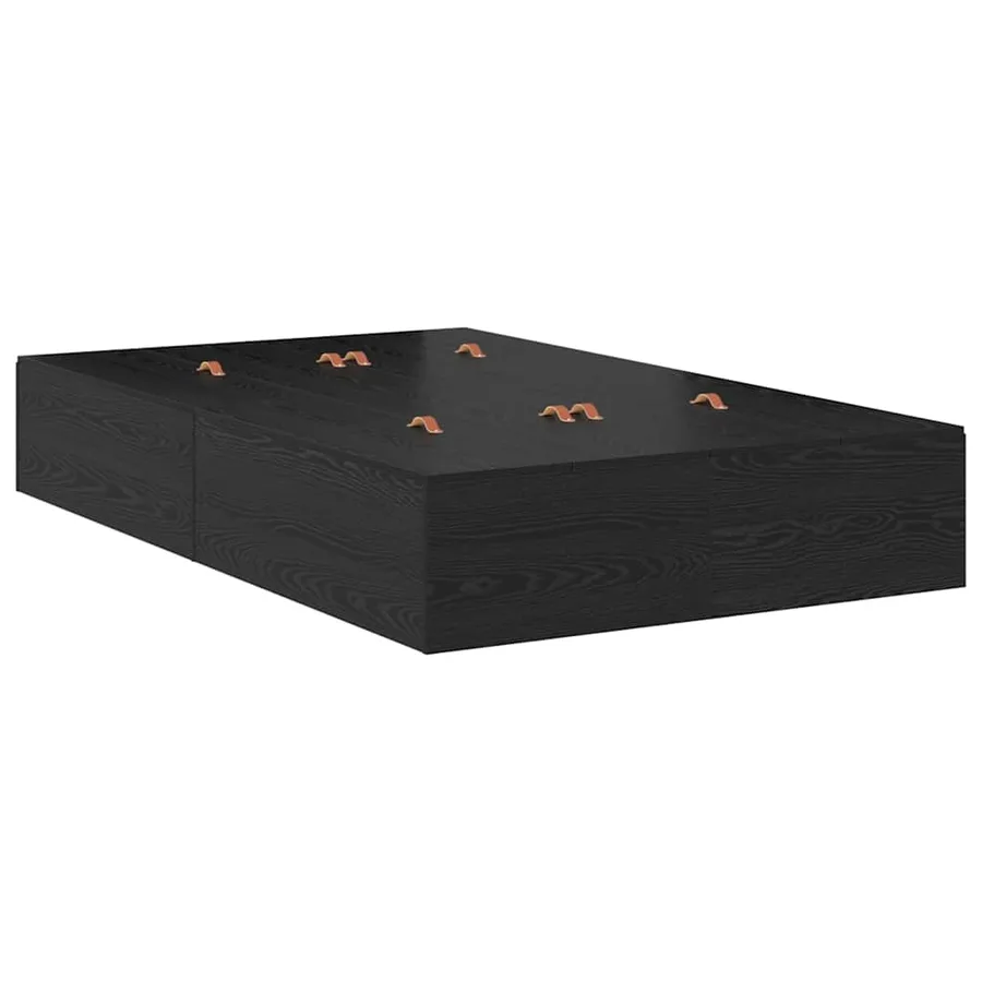 Cadre de lit avec rangement Chêne noir 120 x 200 cm - 5
