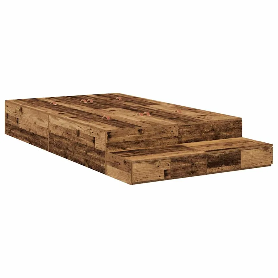 Cadre de lit avec rangement avec tiroir Bois Ancien 120 cm - 2