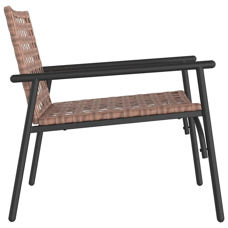 Chaise de jardin 2 pcs Marron 78 x 55,5 x 75,5 cm polyrotin - 6