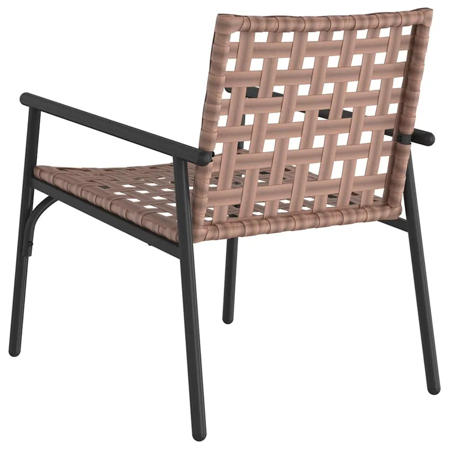Chaise de jardin 2 pcs Marron 78 x 55,5 x 75,5 cm polyrotin - 7