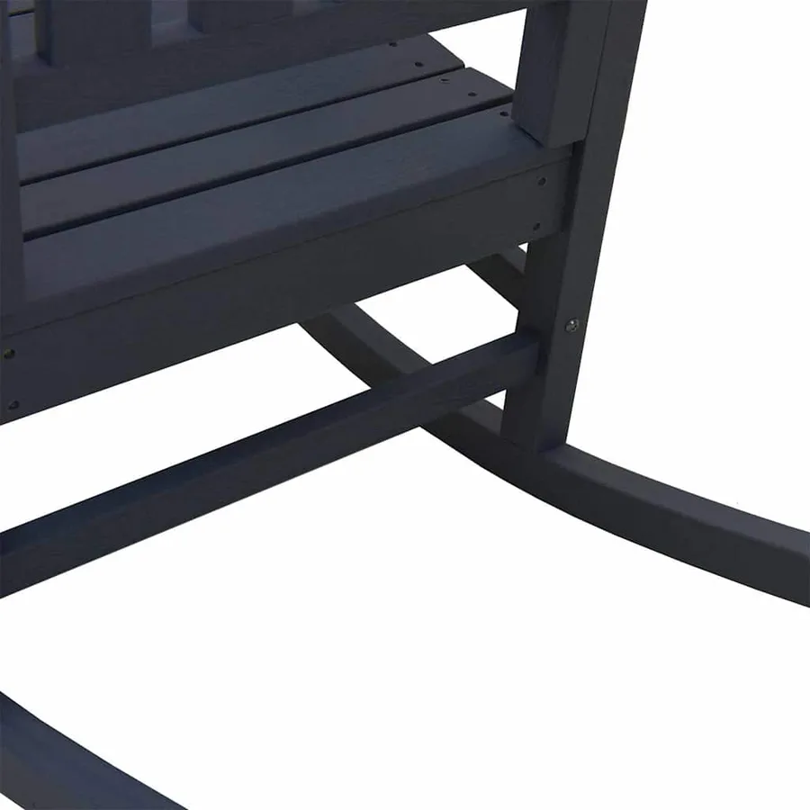 Chaise à bascule 3 pcs Bleu marine Polyéthylène - 7