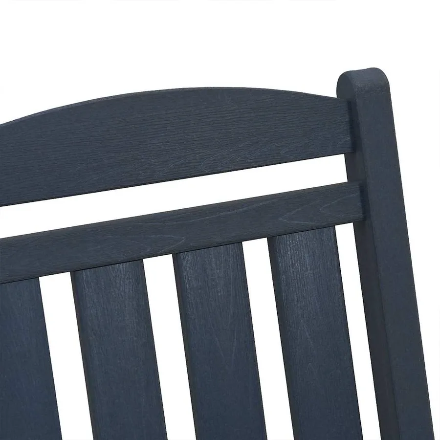 Chaise à bascule 3 pcs Bleu marine Polyéthylène - 9