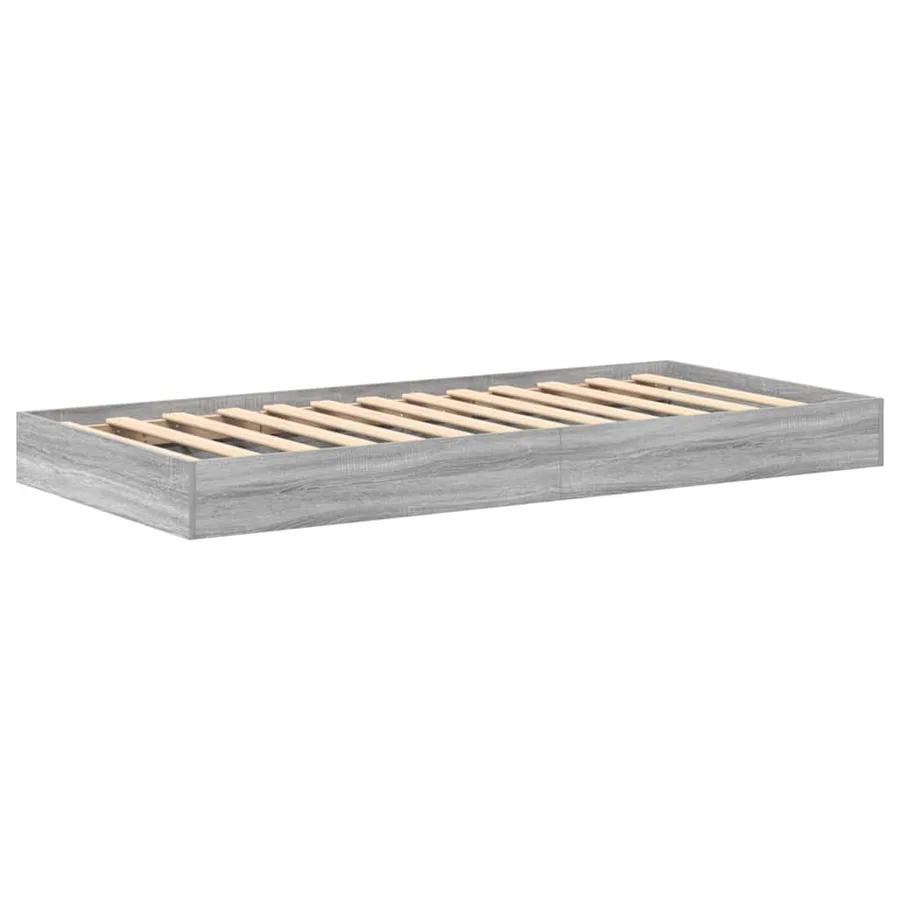 Lit Bibliothèque Sonoma gris 100 x 200 cm Bois d'ingénierie - 4