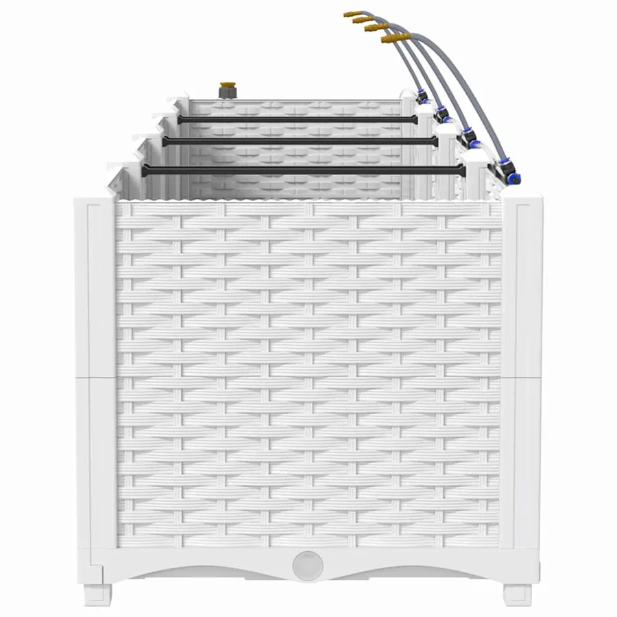 Cache-pot de jardin 4 pc Blanc 160 x 40 x 37,5 cm PP - 7