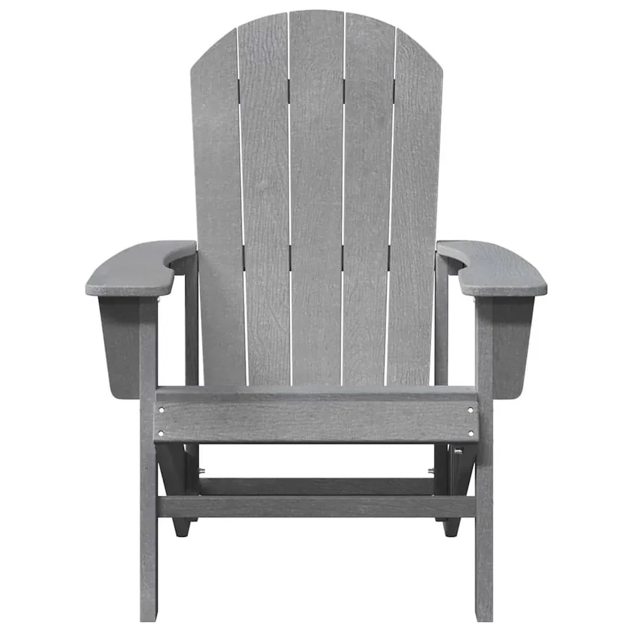 Chaise de jardin 2 pcs Gris clair 82 x 74 x 92 cm Polyéthylène - 5