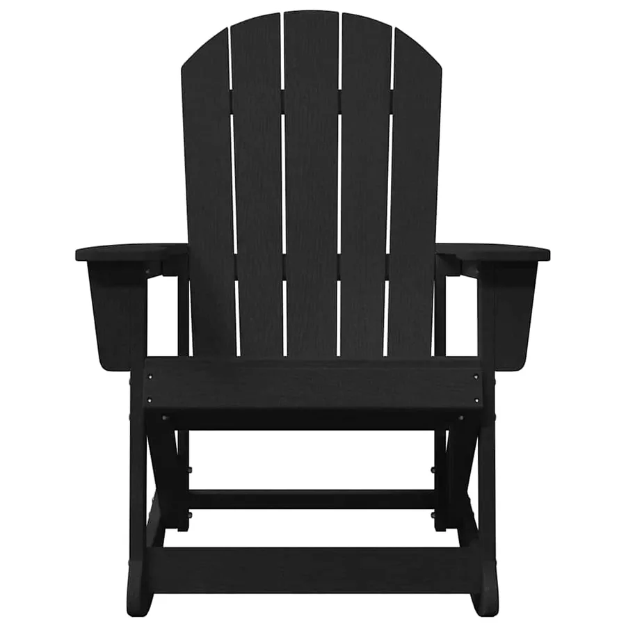 Chaises Berçantes Adirondack 2 pcs Noir HDPE - 5