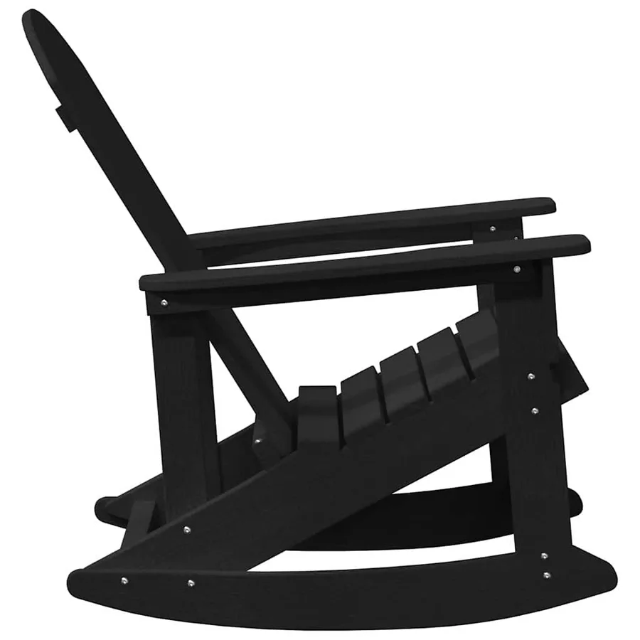Chaises Berçantes Adirondack 2 pcs Noir HDPE - 6