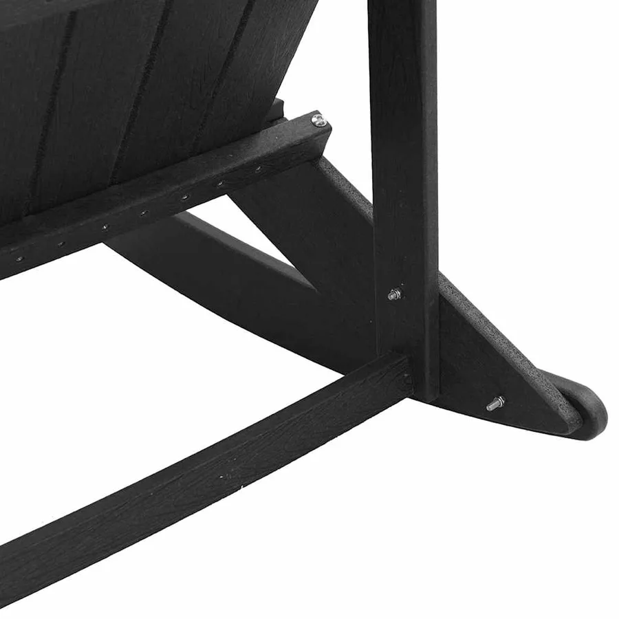 Chaises Berçantes Adirondack 2 pcs Noir HDPE - 9