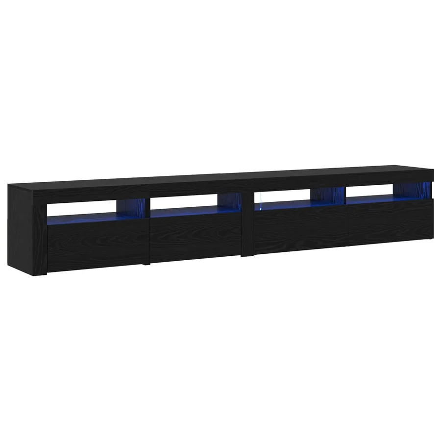 Meuble TV 2 pcs Chêne noir 240 x 35 x 40 cm Bois d'ingénierie - 2