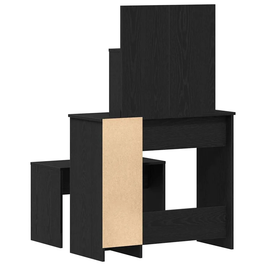Ensemble de Coiffeuse 2 pcs Chêne noir Bois d'ingénierie - 8