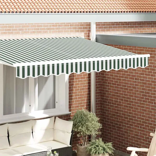 Remplacement de lambrequin Vert et blanc 3,5 m Polyester