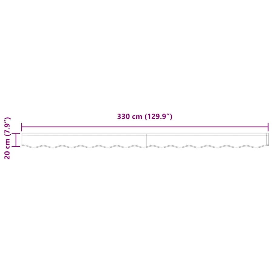 Remplacement de lambrequin Vert et blanc 3,5 m Polyester - 8