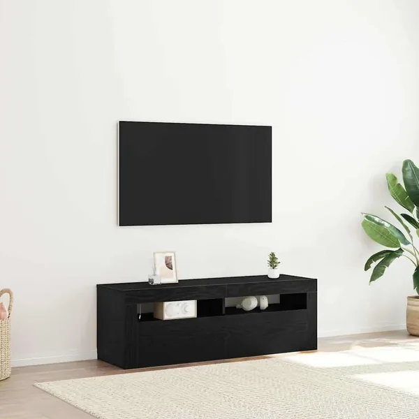 Meuble TV Chêne noir 120 x 35 x 40 cm Bois d'ingénierie