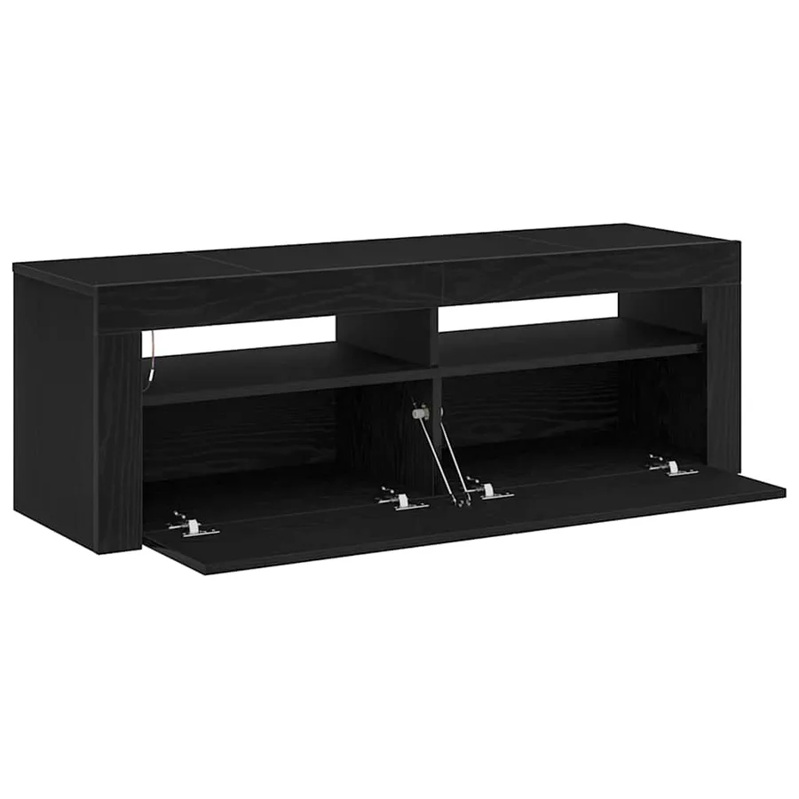 Meuble TV Chêne noir 120 x 35 x 40 cm Bois d'ingénierie - 7