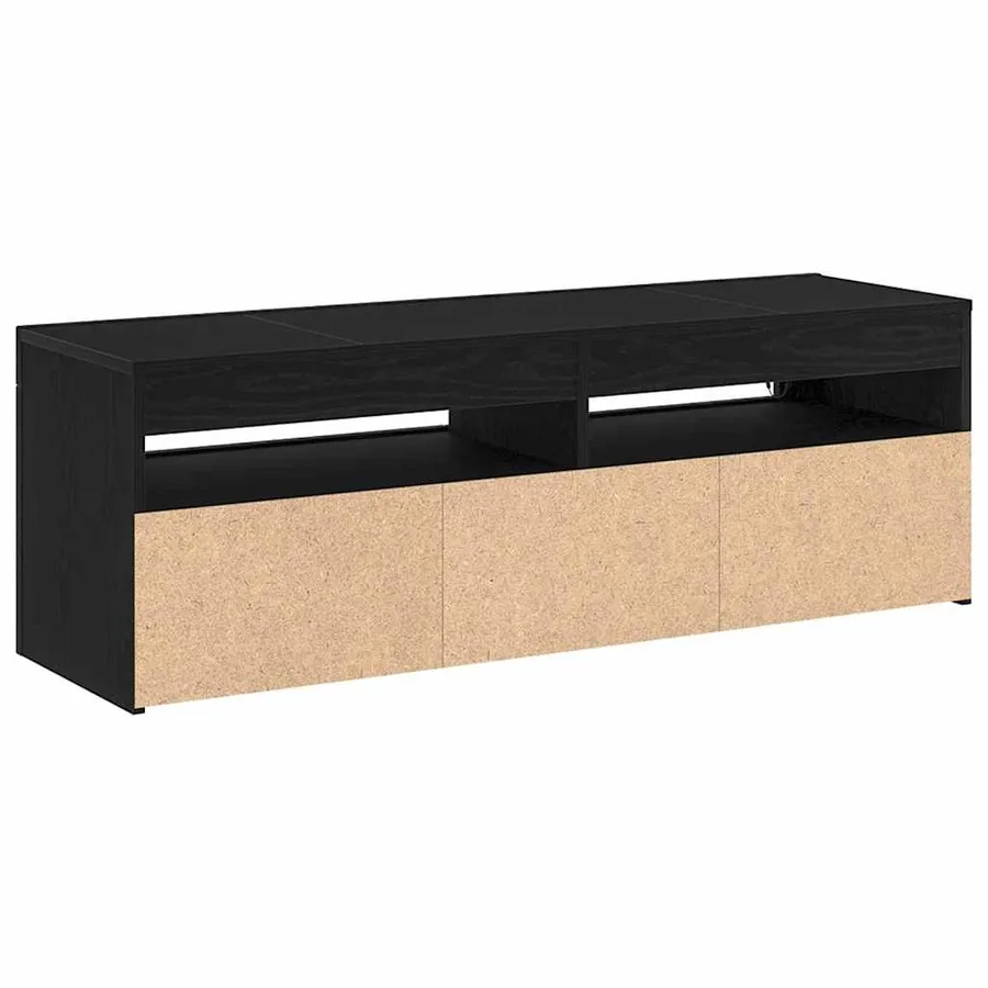 Meuble TV Chêne noir 120 x 35 x 40 cm Bois d'ingénierie - 8