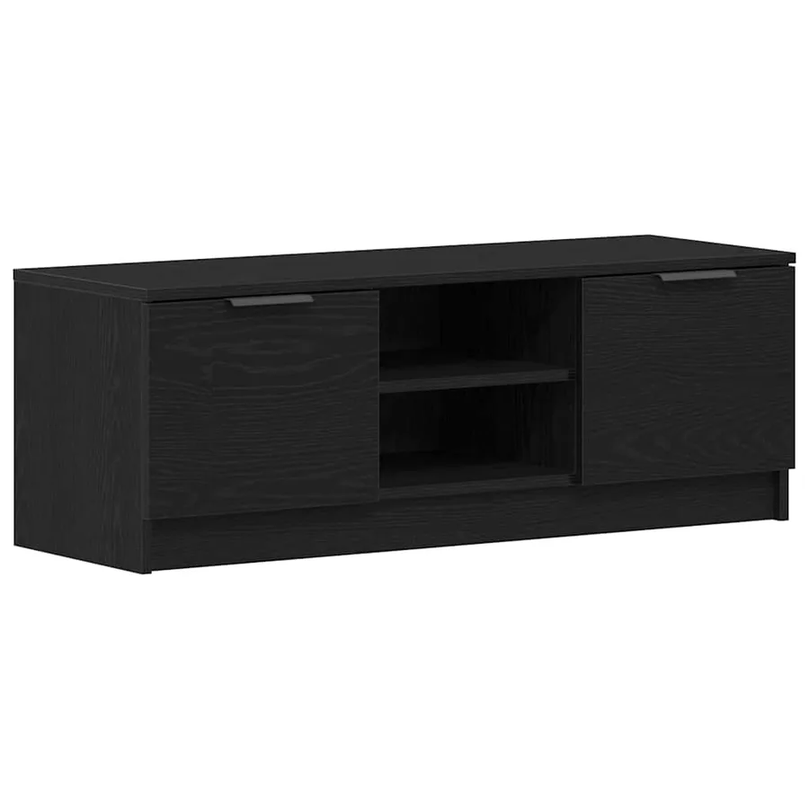 Meuble TV Chêne noir 102 x 32 x 35.5 cm Bois d'ingénierie - 2